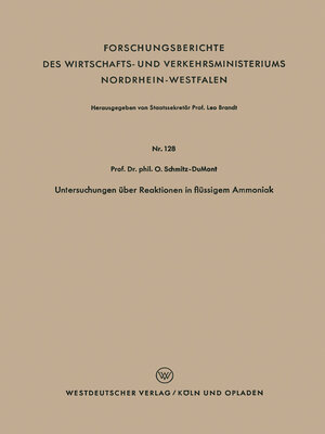 cover image of Untersuchungen über Reaktionen in flüssigem Ammoniak